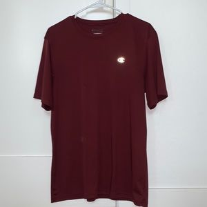 Maroon champion athletic mens reflective T-Shirt size medium. Great condition!